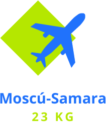 Pasaje Aéreo Moscú - Samara : Domingo 27.08.2023 - 23kg